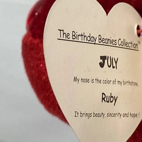 Ty Beanie Babies Birthday Bears July & August 2001 Birthstone Noses Retired EUC - Picture 10 of 16